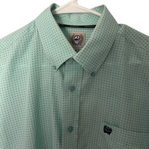 Cinch Men's Mint Dot Western Cowboy Button Shirt Q15